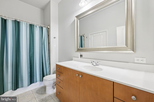 1209 N Charles St Unit 409, Baltimore, MD 21201 - bathroom featuring vanity, tile patterned flooring, and a shower with curtain