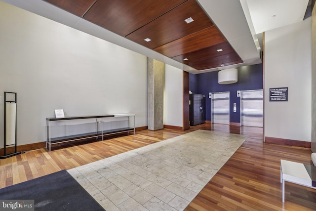 1209 N Charles St Unit 409, Baltimore, MD 21201 - lobby featuring wood ceiling