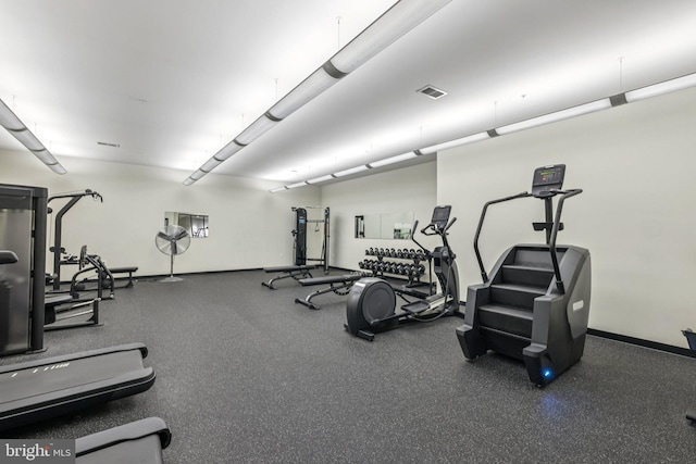 1209 N Charles St Unit 409, Baltimore, MD 21201 - exercise room with baseboards