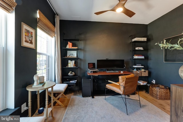 11237 Beaker St, Reston, VA 20190 - office featuring wood finished floors and ceiling fan