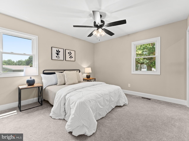 713 Franklinville Rd, Mullica Hill, NJ 08062 - carpeted bedroom with baseboards and ceiling fan