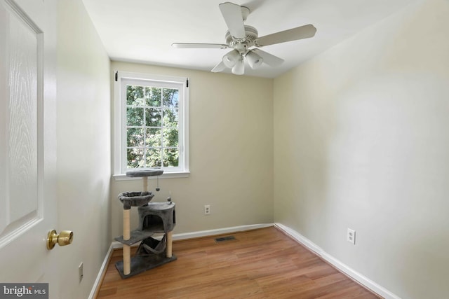 810 Regis Ct, Halethorpe, MD 21227 - empty room featuring light wood finished floors and ceiling fan