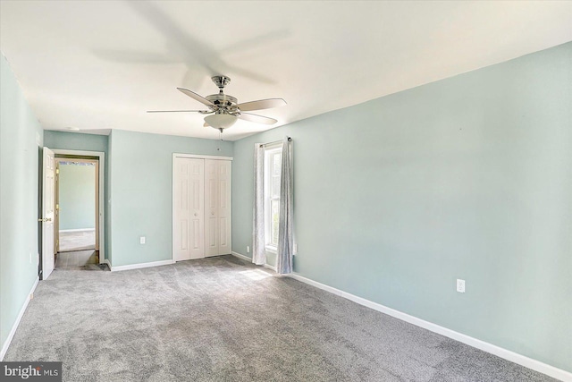 60 Joan Dr, York, PA 17404 - unfurnished bedroom with carpet, a closet, and a ceiling fan