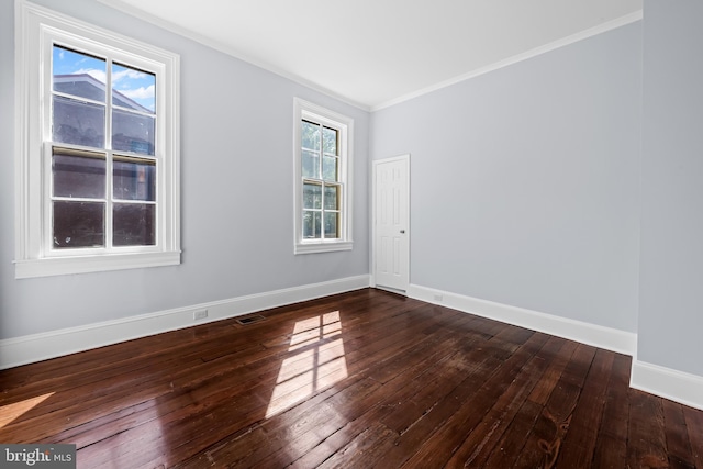 239 W Lafayette Ave, Baltimore, MD 21217 - empty room with ornamental molding and dark wood-type flooring