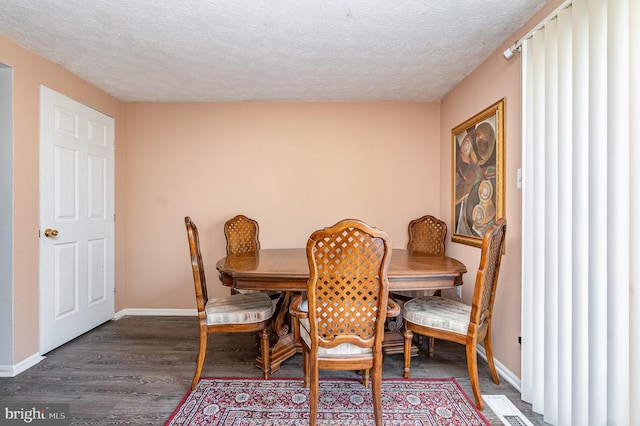 845 Angel Valley Ct, Edgewood, MD 21040 - dining area with dark wood-type flooring and a textured ceiling