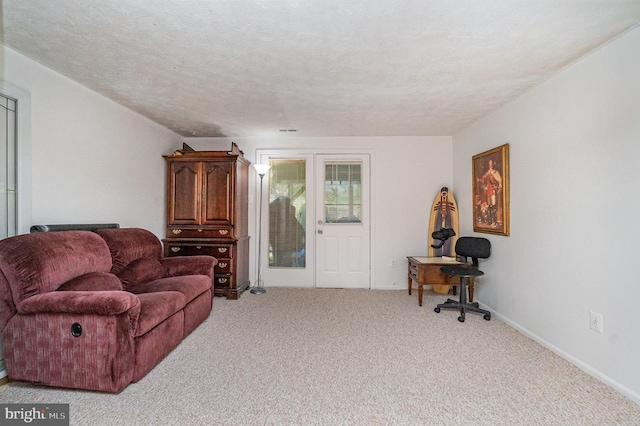 845 Angel Valley Ct, Edgewood, MD 21040 - living room with carpet and a textured ceiling