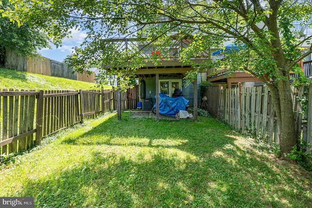 845 Angel Valley Ct, Edgewood, MD 21040 - fenced backyard featuring a wooden deck