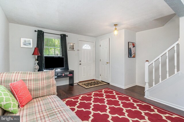 845 Angel Valley Ct, Edgewood, MD 21040 - foyer entrance with wood finished floors and stairway