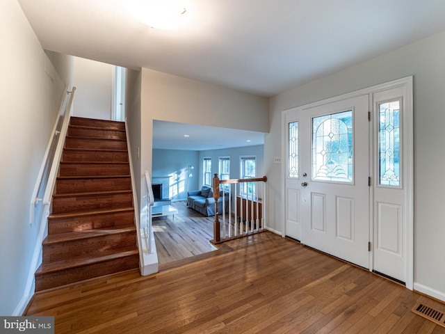14901 Joshua Tree Rd, North Potomac, MD 20878 - entryway featuring hardwood / wood-style flooring and stairs