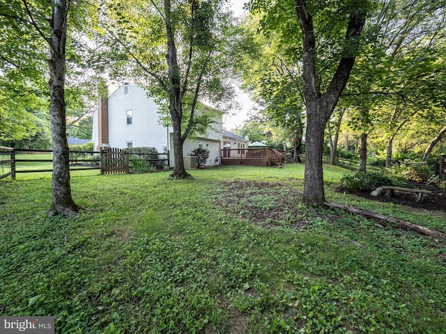 14901 Joshua Tree Rd, North Potomac, MD 20878 - view of yard with a deck