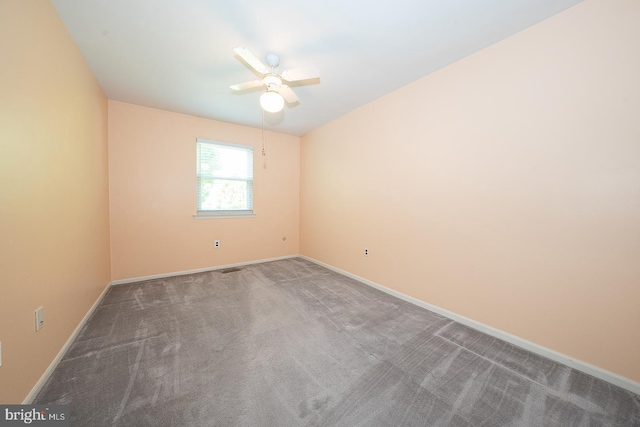 1368 Abbey Way, Bensalem, PA 19020 - spare room featuring a ceiling fan and carpet flooring
