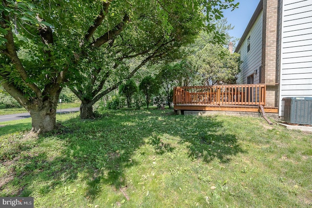 1368 Abbey Way, Bensalem, PA 19020 - view of green lawn with a wooden deck