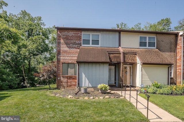 1368 Abbey Way, Bensalem, PA 19020 - view of front of house featuring a front yard and brick siding