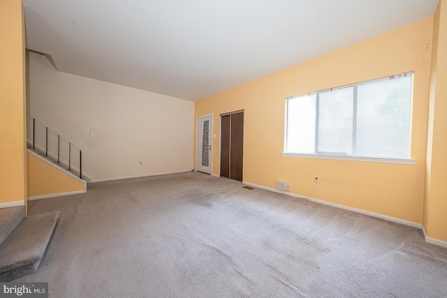 1368 Abbey Way, Bensalem, PA 19020 - unfurnished living room with carpet and stairway