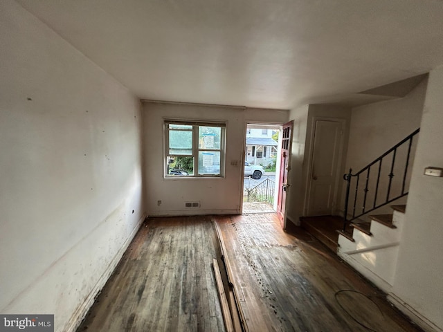 4706 Alhambra Ave, Baltimore, MD 21212 - entryway featuring hardwood / wood-style flooring and stairway