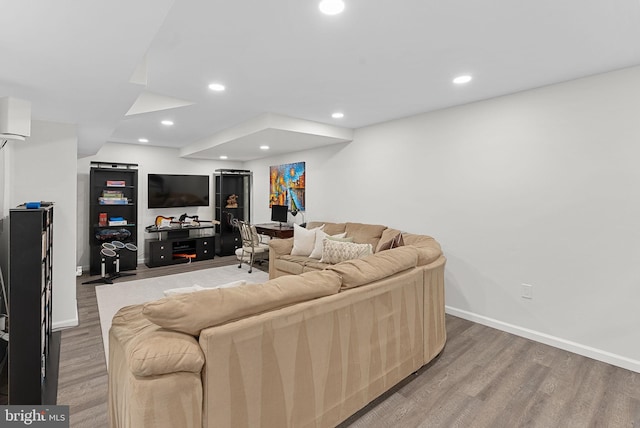 10111 Ballynahown Cir, Fairfax, VA 22030 - living area featuring light wood-style floors and recessed lighting