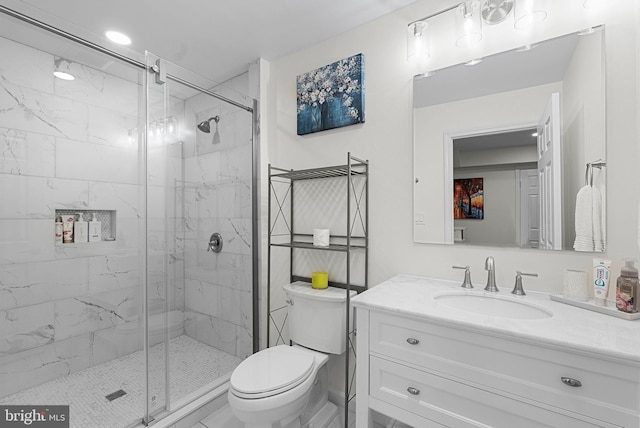 10111 Ballynahown Cir, Fairfax, VA 22030 - full bath featuring vanity and a marble finish shower
