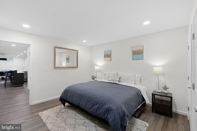 10111 Ballynahown Cir, Fairfax, VA 22030 - bedroom featuring wood finished floors and recessed lighting