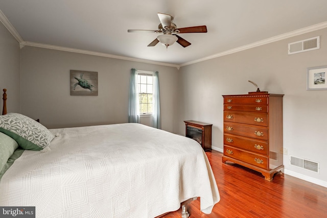 5 Charcoal Ln, Mohnton, PA 19540 - bedroom featuring wood finished floors, ornamental molding, and ceiling fan
