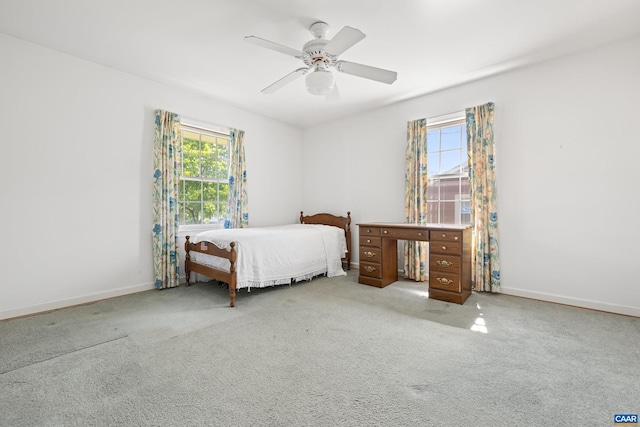 608 Davis Ave, Charlottesville, VA 22901 - carpeted bedroom featuring multiple windows and ceiling fan