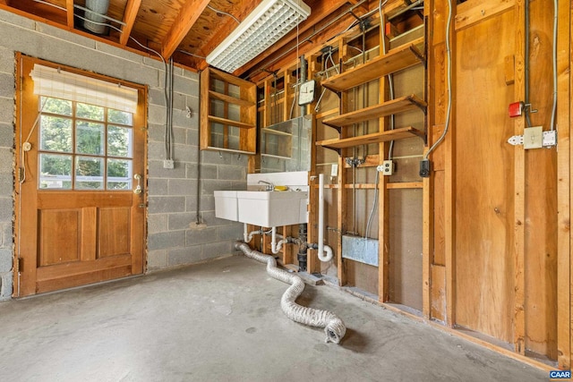 608 Davis Ave, Charlottesville, VA 22901 - misc room featuring unfinished concrete flooring and a sink