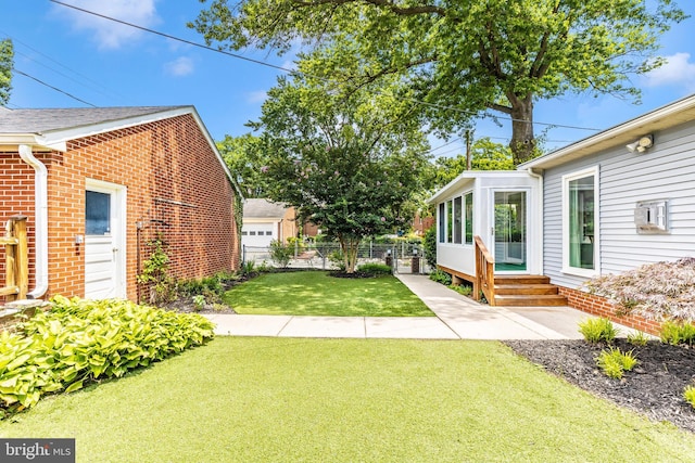 301 Fleming Ave, Frederick, MD 21701 - view of yard with a sunroom and entry steps