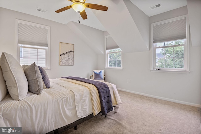 44357 Oakmont Manor Sq, Ashburn, VA 20147 - bedroom featuring carpet floors, ceiling fan, and lofted ceiling