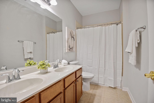44357 Oakmont Manor Sq, Ashburn, VA 20147 - bathroom with double vanity and tile patterned floors