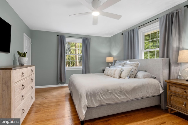 13 Weirwood Rd, Wayne, PA 19087 - bedroom featuring light wood-style flooring and a ceiling fan
