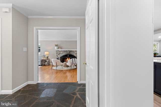 13 Weirwood Rd, Wayne, PA 19087 - hallway with ornamental molding and baseboards