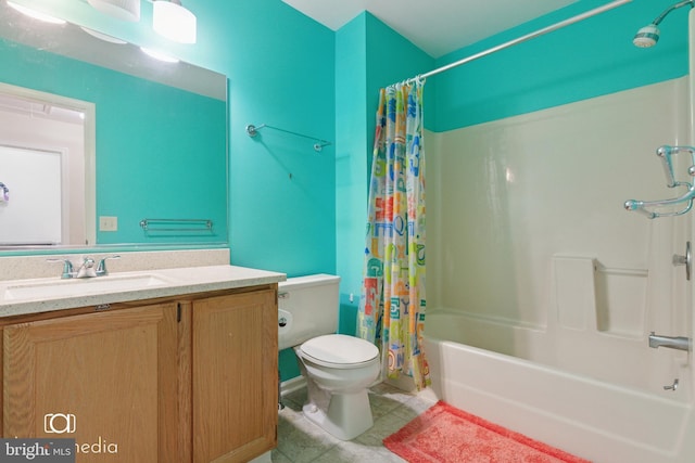 243 Prince William Way, Chalfont, PA 18914 - bathroom featuring shower / tub combo, vanity, and tile patterned flooring