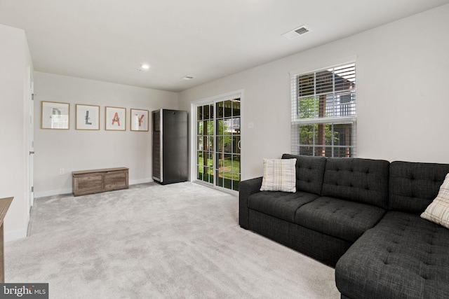 28 Boot Ln, Gilbertsville, PA 19525 - carpeted living room featuring baseboards