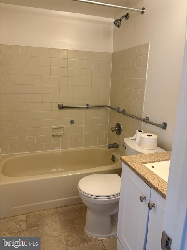 922 W Montgomery Ave Unit C-1, Ardmore, PA 19003 - full bathroom with vanity, shower / bathtub combination, and tile patterned flooring