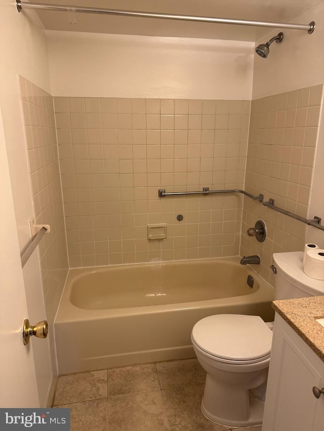 922 W Montgomery Ave Unit C-1, Ardmore, PA 19003 - bathroom featuring vanity, shower / bathtub combination, and tile patterned floors