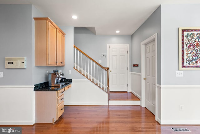 14512 Penderlea Ct, Gainesville, VA 20155 - foyer entrance featuring light wood-style flooring, stairway, and recessed lighting