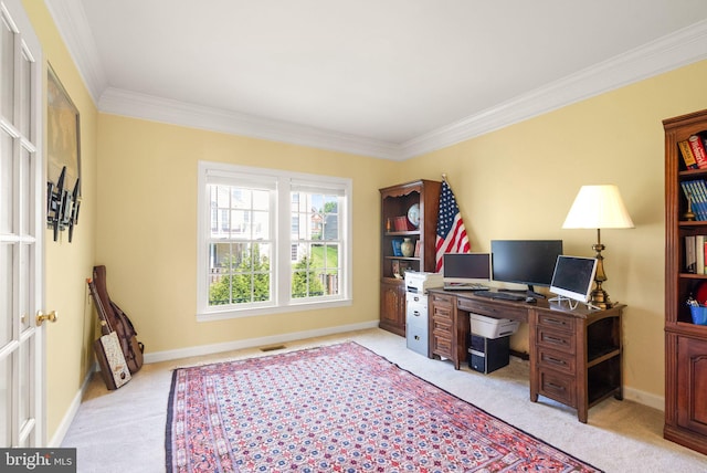 14512 Penderlea Ct, Gainesville, VA 20155 - office area with light carpet and crown molding
