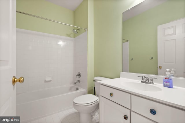 14512 Penderlea Ct, Gainesville, VA 20155 - bathroom featuring vanity, tile patterned flooring, and  shower combination