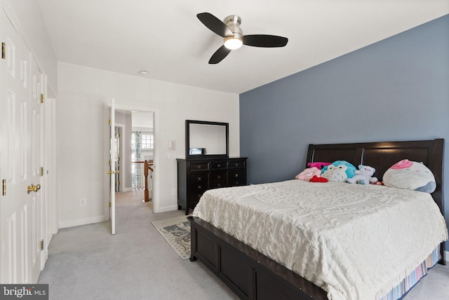 14512 Penderlea Ct, Gainesville, VA 20155 - bedroom featuring light colored carpet and a ceiling fan