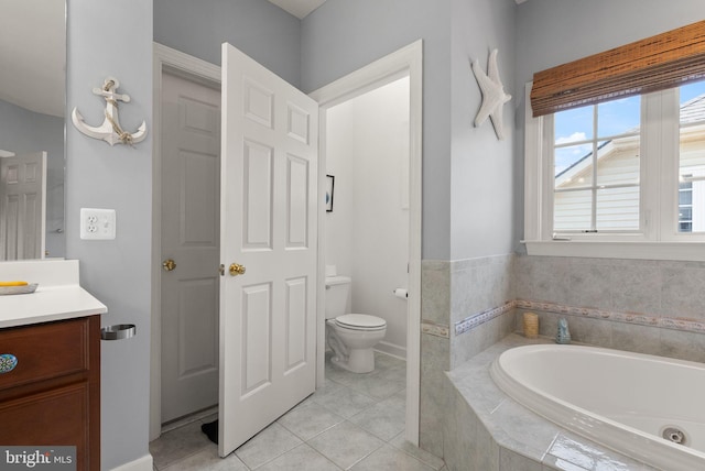 14512 Penderlea Ct, Gainesville, VA 20155 - full bath with vanity, a bath, and tile patterned flooring