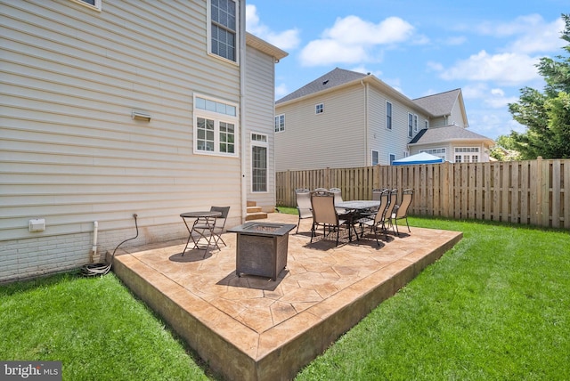 14512 Penderlea Ct, Gainesville, VA 20155 - view of patio with a fire pit