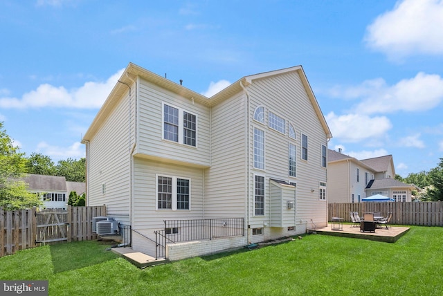 14512 Penderlea Ct, Gainesville, VA 20155 - back of property with a fenced backyard and a deck