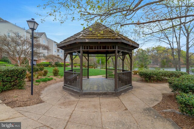 6532 Grange Ln Unit 103, Alexandria, VA 22315 - view of patio / terrace featuring a gazebo