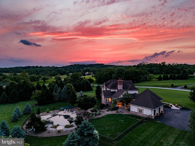 2740 Allen Glen Dr, Mechanicsburg, PA 17055 - aerial view at dusk