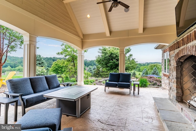 2740 Allen Glen Dr, Mechanicsburg, PA 17055 - view of patio featuring an outdoor living space and ceiling fan