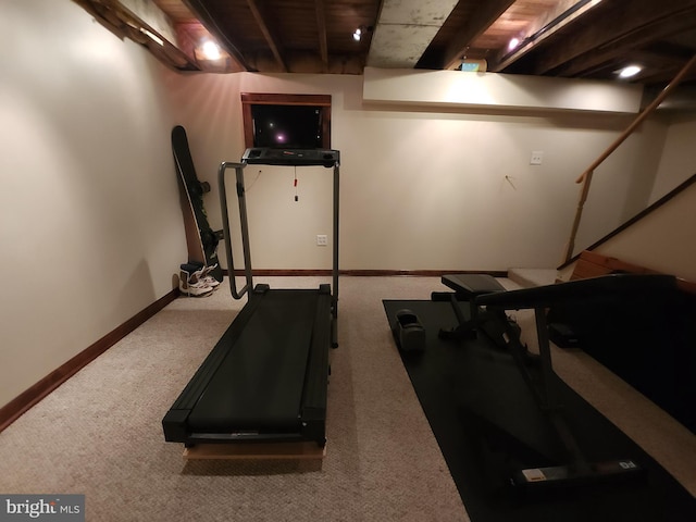 540 Weadley Rd, King Of Prussia, PA 19406 - exercise room featuring carpet floors and baseboards