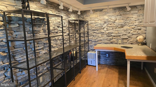 93 W Center St, Glen Rock, PA 17327 - wine area with track lighting and light wood-style floors