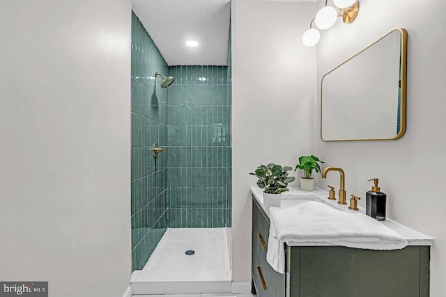 1528 Stuyvesant Ave, Trenton, NJ 08618 - bathroom featuring vanity and a tile shower