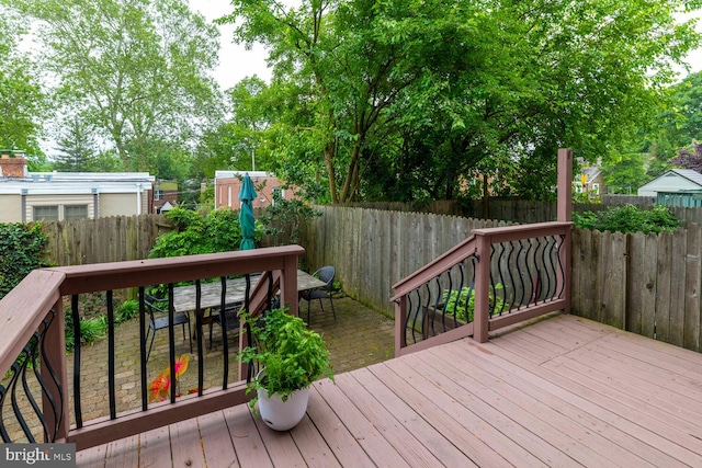 16 E Abington Ave, Philadelphia, PA 19118 - deck with a fenced backyard and outdoor dining area