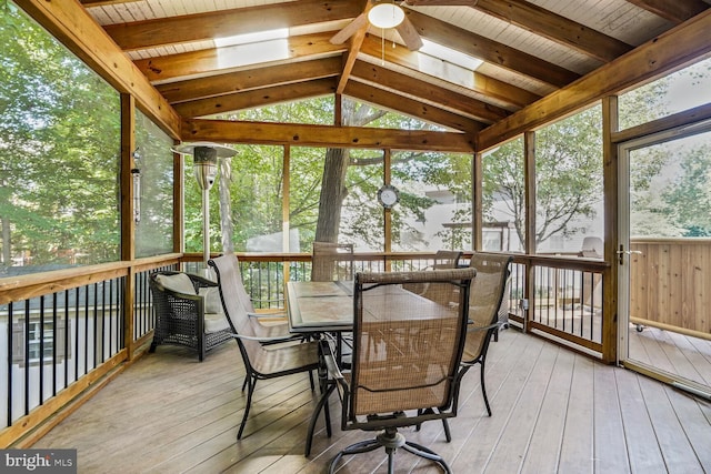 47643 Rhyolite Pl, Sterling, VA 20165 - sunroom / solarium featuring a ceiling fan and outdoor dining space
