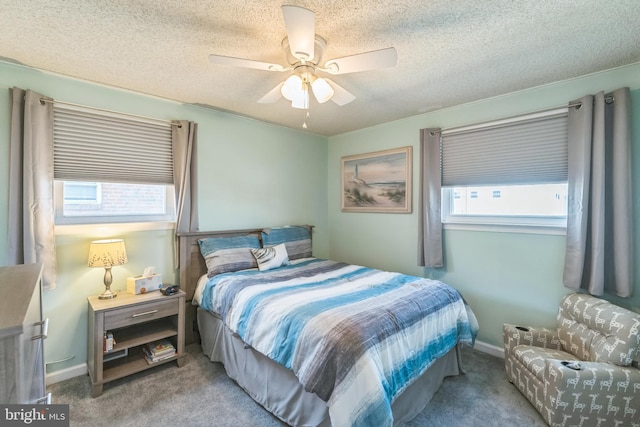 8905 Dewees St, Philadelphia, PA 19152 - carpeted bedroom with ceiling fan and a textured ceiling